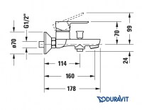 MONOMANDO BAÑO-DUCHA A1 DURAVIT